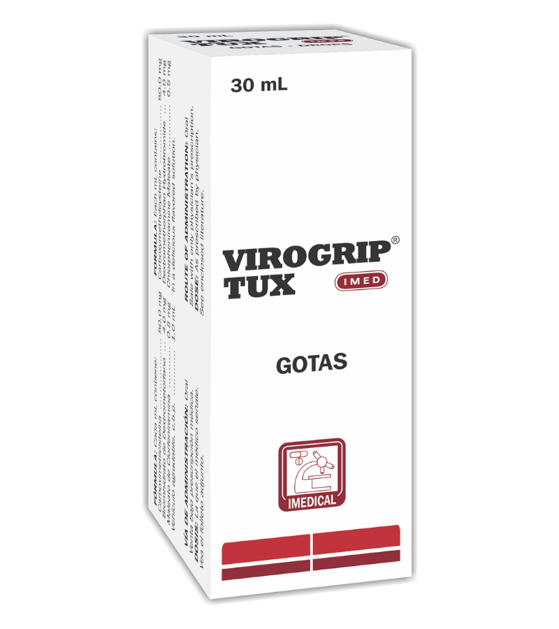 Virogrip-Tux Gotas frasco x 30 ml - antigripales - L.230.00 - Quimifar Honduras - Farmacia en línea con envío gratis