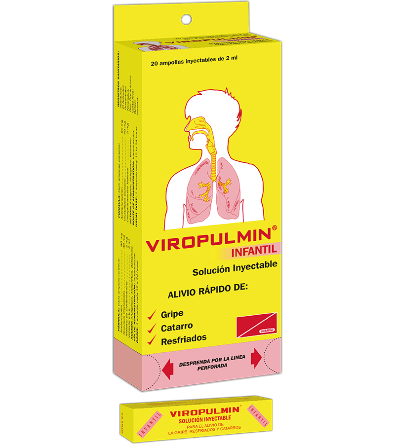 Viropulmin infantil dispensador x 20 ampollas inyectables - inyectables - L.72.00 - Quimifar Honduras - Farmacia en línea con envío gratis