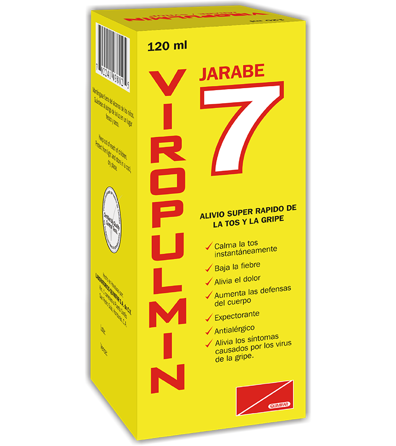 Viropulmin Jarabe 120 ml - antigripales - L.194.00 - Quimifar Honduras - Farmacia en línea con envío gratis