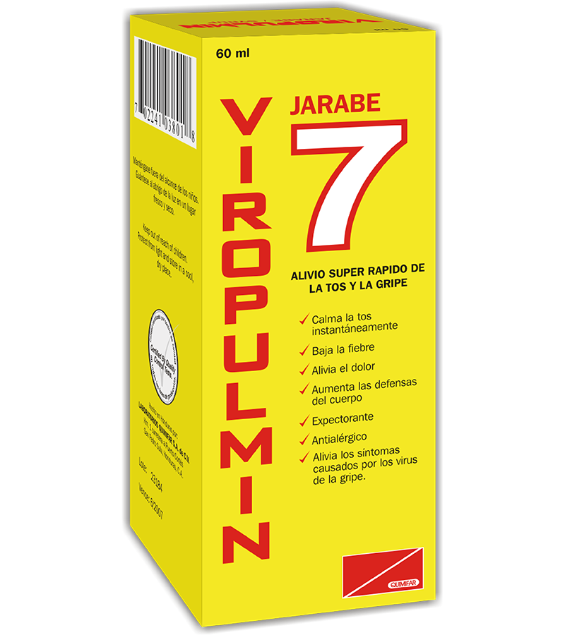 Viropulmin Jarabe 60 ml - antigripales - L.194.00 - Quimifar Honduras - Farmacia en línea con envío gratis