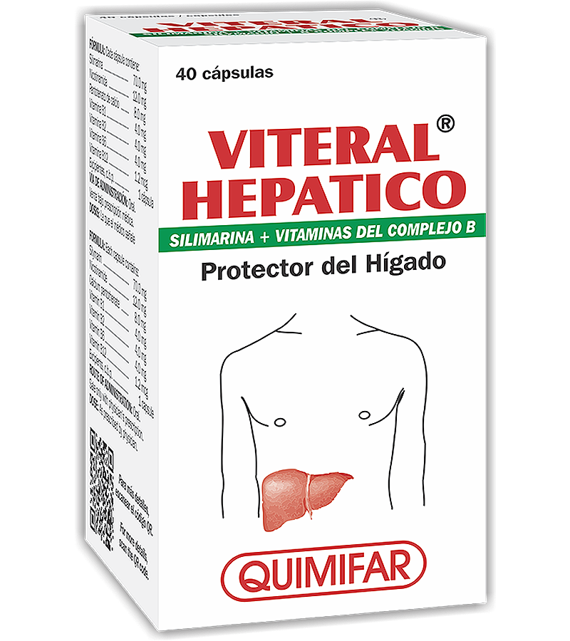 Viteral Hepático frasco x 40 cápsulas - vitaminas - L.92.00 - Quimifar Honduras - Farmacia en línea con envío gratis